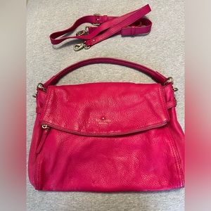 Pink Kate Spade top handle crossbody bag